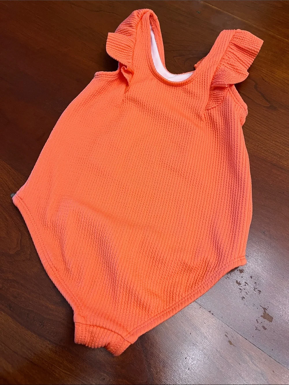 Carter's Coral Ruffle One-Piece Swimsuit